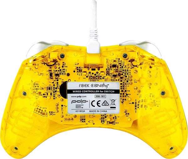 PDP Ενσύρματο Χειριστήριο Rock Candy Mini για Nintendo Switch - Κίτρινο, Εργονομικός Σχεδιασμός, Με Αποσπώμενο Καλώδιο