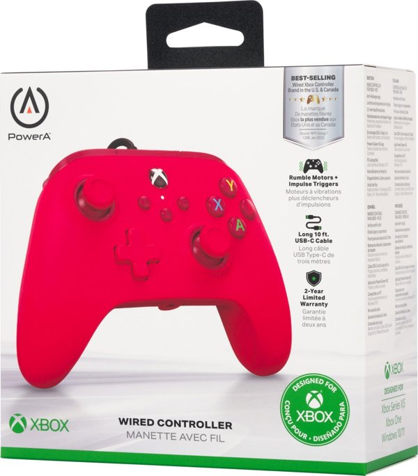 PowerA Ενσύρματο Gamepad για Xbox Series X|S - Κόκκινο
