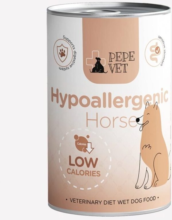 Paka Zwierzaka PEPE VET Hypoallergenic Horse (konina) 400g