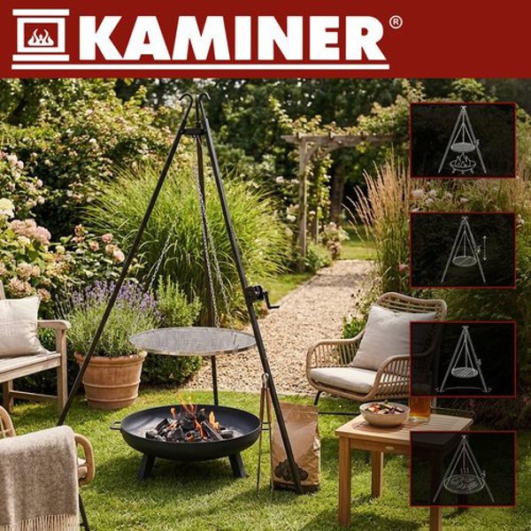 Palenisko ogrodowe Kaminer Grill ogrodowy trjng 190x70cm Kaminer