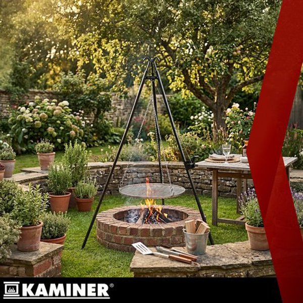 Palenisko ogrodowe Kaminer Grill ogrodowy trjng 190x70cm Kaminer