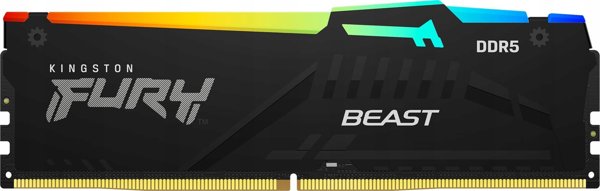 Μνήμη Kingston Fury Beast RGB, DDR5, 64 GB, 6400MHz, CL32 (KF564C32BBAK2-64)