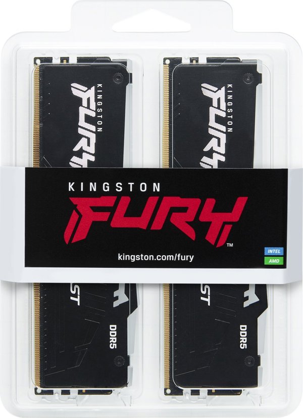 Μνήμη Kingston Fury Beast RGB, DDR5, 64 GB, 6400MHz, CL32 (KF564C32BBAK2-64)