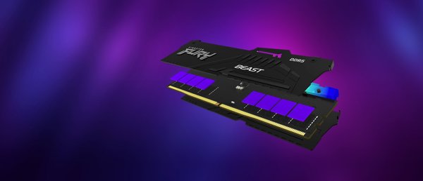 Μνήμη Kingston Fury Beast RGB, DDR5, 64 GB, 6400MHz, CL32 (KF564C32BBAK2-64)