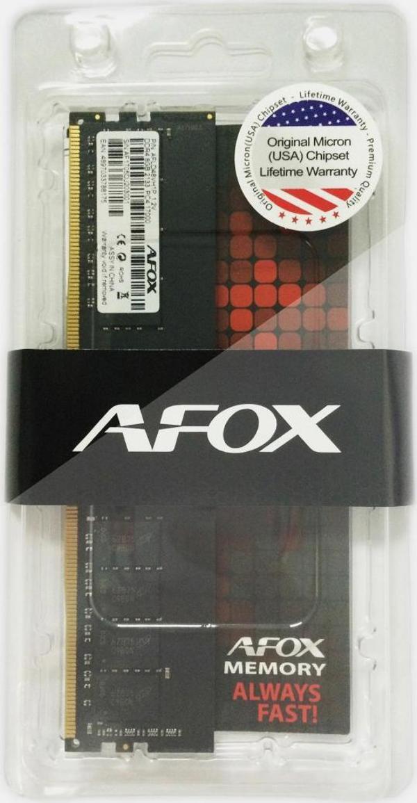 Μνήμη AFOX DDR4, 8 GB, 2666MHz, CL15 (AFLD48FK1P)