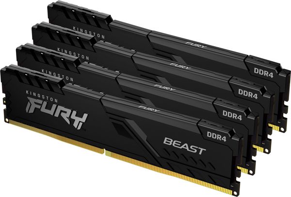 Μνήμη Kingston Fury Beast, DDR4, 128 GB, 3600MHz, CL18 (KF436C18BBK4/128)