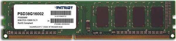 Patriot Signature Μνήμη DDR3 8 GB 1600MHz CL11