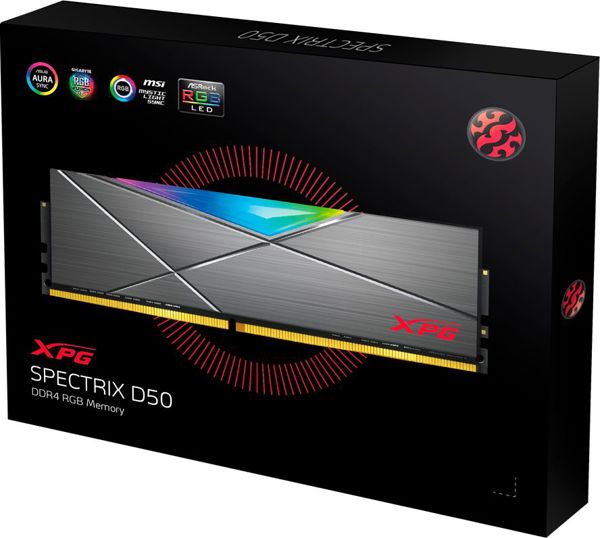 Μνήμη ADATA XPG Spectrix D50, DDR4, 8 GB, 3200MHz, CL16 (AX4U32008G16A-ST50)