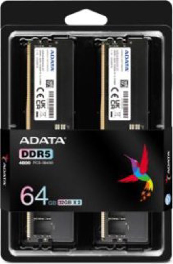 Μνήμη ADATA DDR5, 64 GB, 4800MHz, CL40 (AD5U480032G-DT)