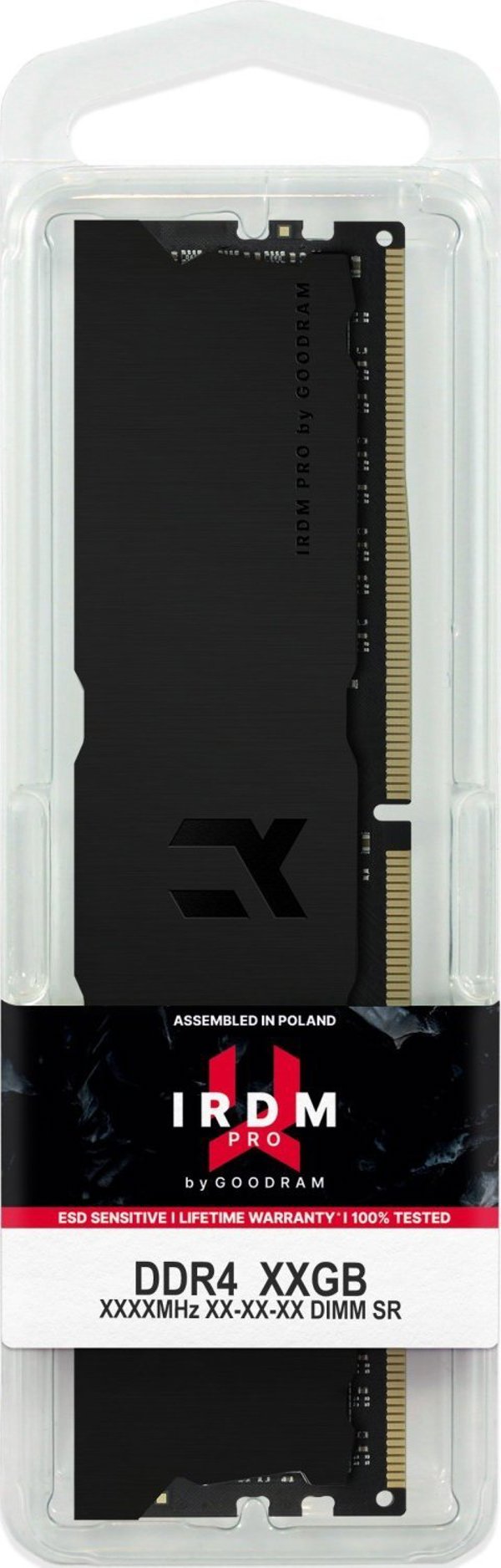 Goodram IRDM PRO Μνήμη RAM DDR4 16GB, 3600MHz, CL18, Deep Black, IRP-K3600D4V64L18/16G