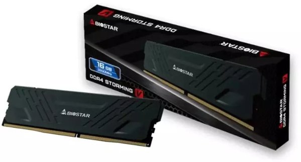 Biostar Μνήμη DDR4 16GB 3200MHz με Ψύκτρα Storming