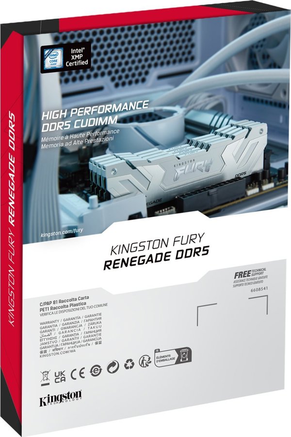 Μνήμη Kingston Fury Renegade, DDR5, 48 GB, 8400MHz, CL40 (KF584CU40RWK2-48)