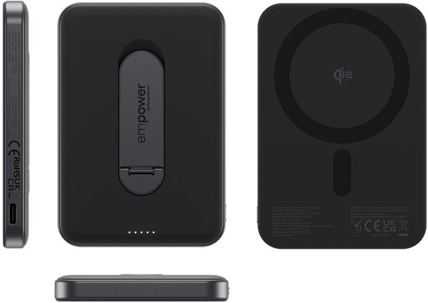PanzerGlass empower Powerbank w. Spin Stand 5000mAh Space Black