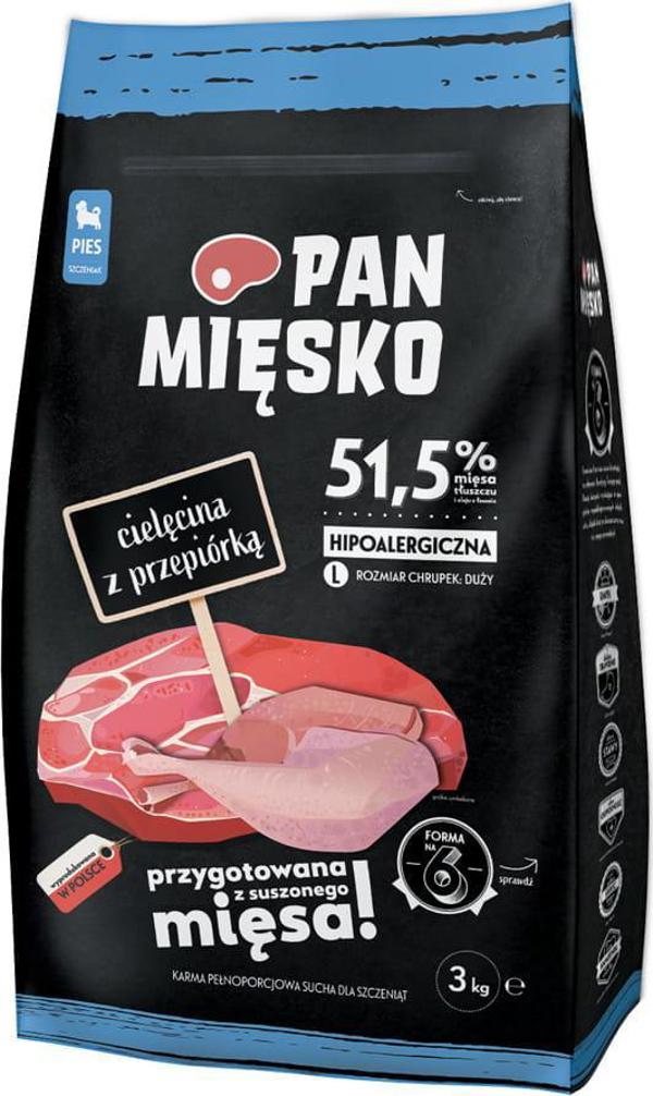 Pan Miesko Ξηρά Τροφή για Σκύλους με Μοσχάρι και Ορτύκι 3kg