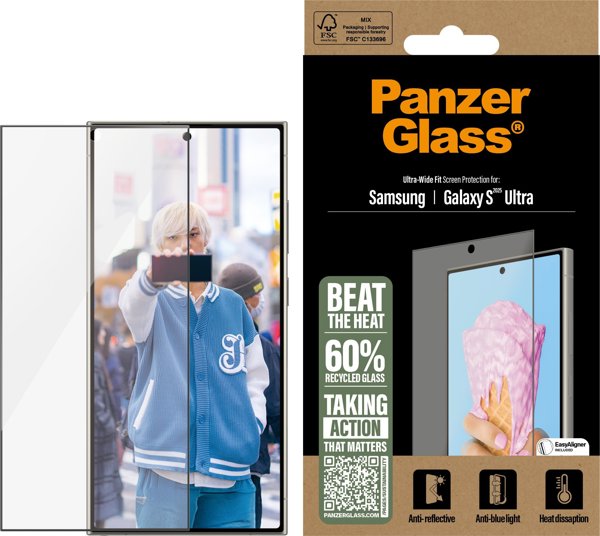 PanzerGlass Προστατευτικό Οθόνης Tempered Glass για Samsung Galaxy S25 Ultra - Όλα-σε-Ένα Εφαρμογή