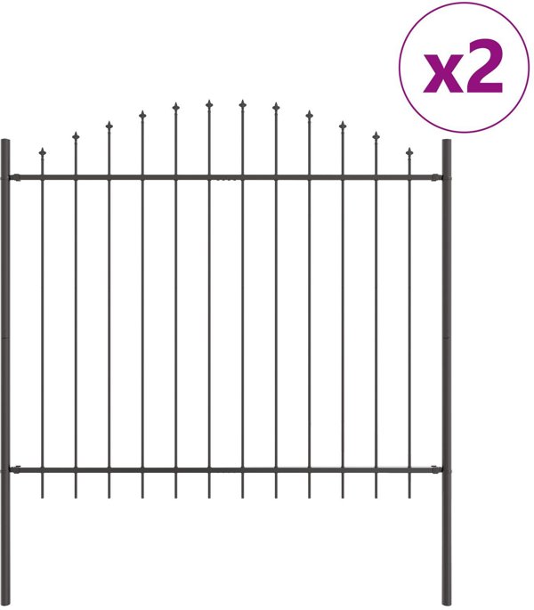 Panel ogrodzeniowy z lukiem na koncu Zestaw 2 Szary