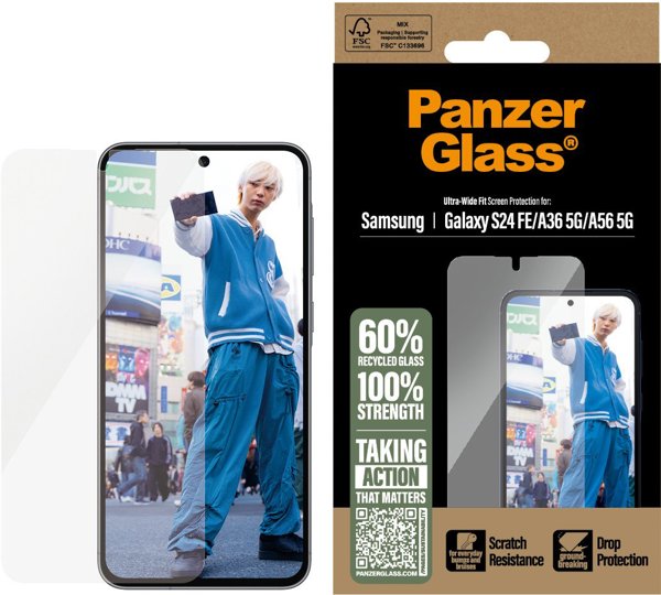 PanzerGlass Screen Protector Galaxy S24 FE/A36 5G/A56 5G UWF