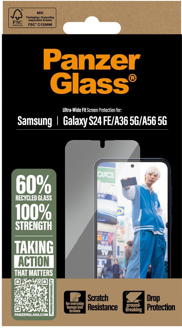 PanzerGlass Screen Protector Galaxy S24 FE/A36 5G/A56 5G UWF