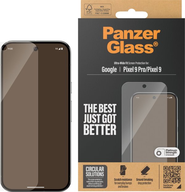 PanzerGlass Screen Protector Ultra-Wide Fit για Google Pixel 9 / 9 Pro - Γυαλί Προστασίας Οθόνης