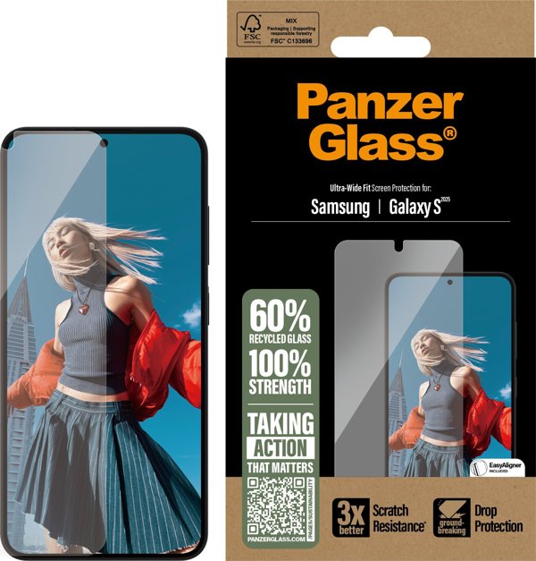 PanzerGlass Προστατευτικό Οθόνης Για Samsung Galaxy S25 - Ανθεκτικό Γυαλί Υψηλής Ευκρίνειας