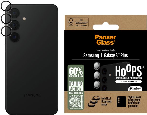 PanzerGlass Hoops Προστατευτικό Φακού Κάμερας για Samsung Galaxy S25 Plus - Clear