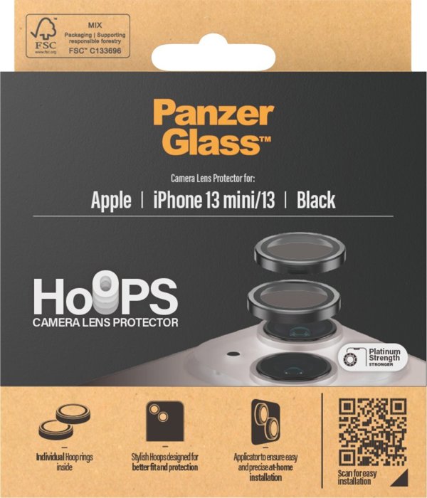 PanzerGlass PanzerGlass Hoops Lens Protector iPhone 13 mini, 13 Black