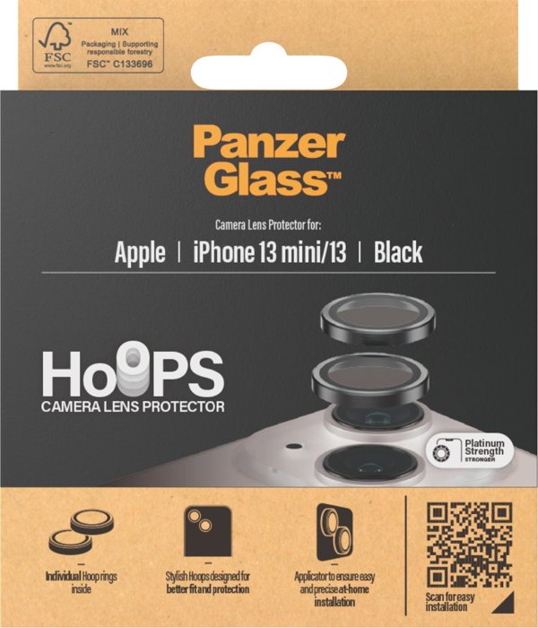PanzerGlass PanzerGlass Hoops Lens Protector iPhone 13 mini, 13 Black