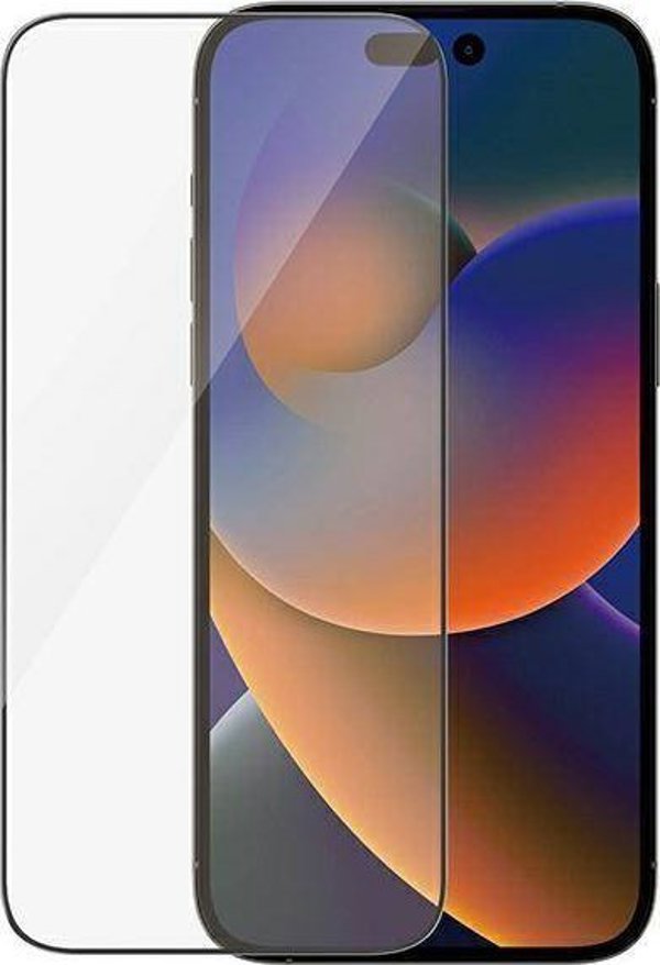 PanzerGlass Προστατευτικό Οθόνης Ultra-Wide Fit για iPhone 14 Pro Max, Αντιβακτηριακό Γυαλί, Μαύρο Πλαίσιο