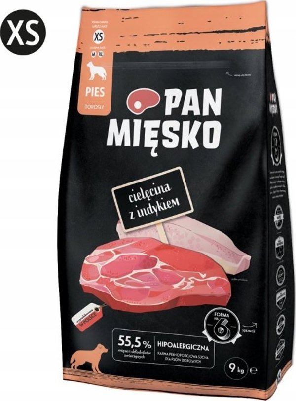 Pan Miesko XS Μοσχαρίσιο Κρέας 9 kg