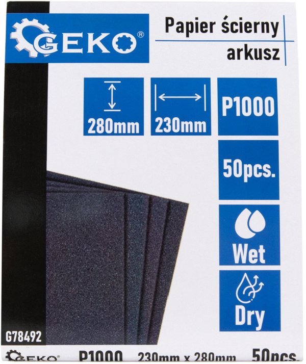 Υγρόγυαλιστικό χαρτί – φύλλο 230x280mm P1000 (50/1000)