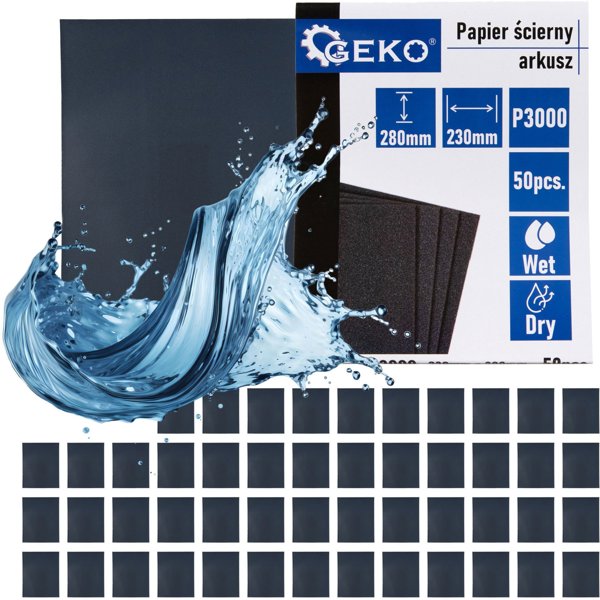 Νερού Υγρό Λειαντικό Χαρτί – φύλλο 230x280mm P3000