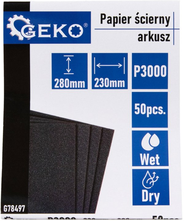 Νερού Υγρό Λειαντικό Χαρτί – φύλλο 230x280mm P3000