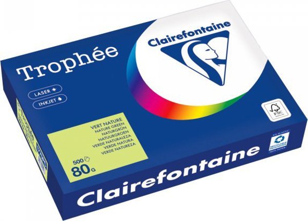 Trophee Χαρτί Φωτοτυπίας A4 80g Φυσικό Πράσινο, 500 Φύλλα