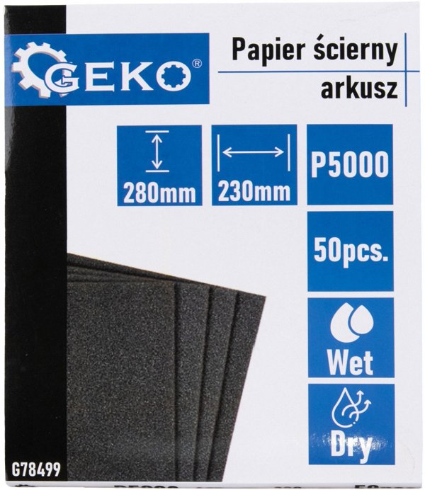 Papier scierny wodny – arkusz 230x280mm P5000 (50/1000)