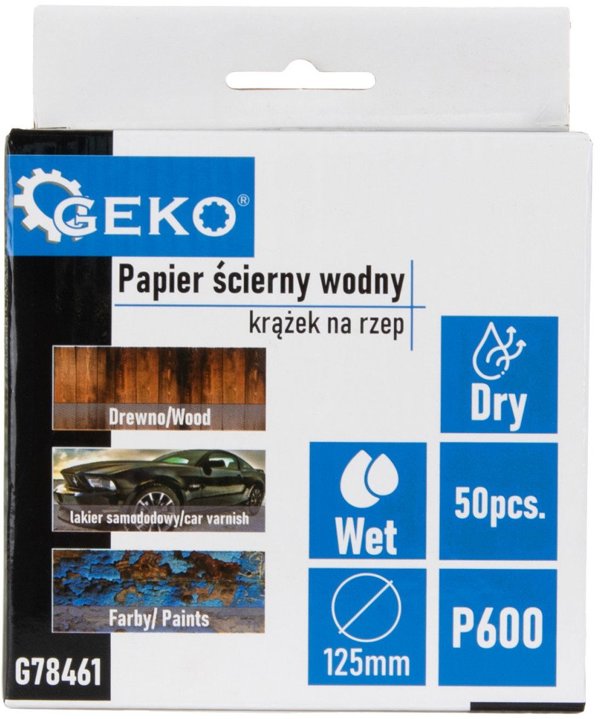 Νερού χαρτί λειαντικό δίσκος 125mm P600 με βέλκρο (50/1000)