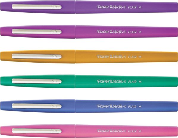 Paper Mate Flair Στυλό με Ίνα Candy Pop, 6 Τεμάχια, Μύτη 0.7mm, Πολύχρωμα