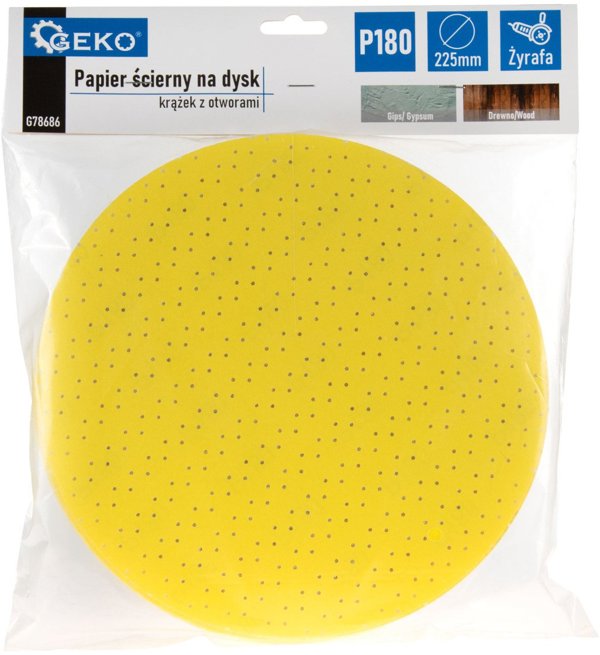 Χαρτί λείανσης δίσκος με οπές 225mm P180 (ζέβρα)