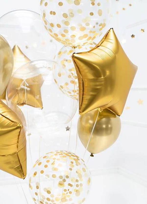 PartyDeco Balon Kula, 40cm, transparentny one size