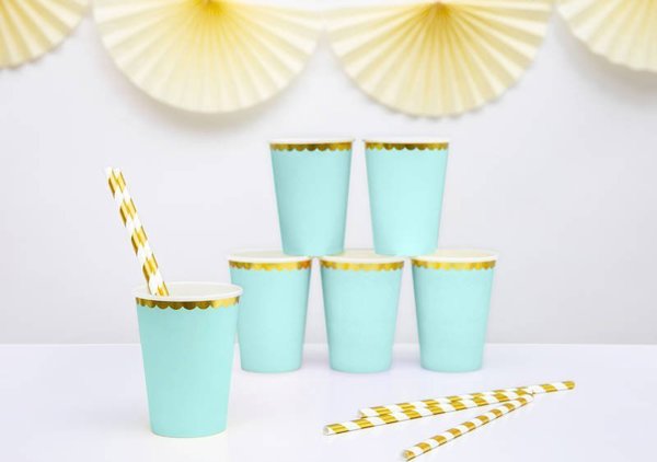 PartyDeco Kubeczki mint, 220ml one size
