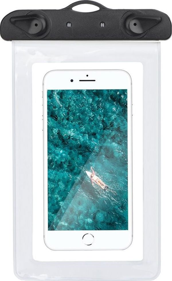 Partner Tele.com Αδιάβροχη Θήκη Smartphone για Όλα τα Μοντέλα, Universal, με Πλαστικό Κλείσιμο, Λευκή