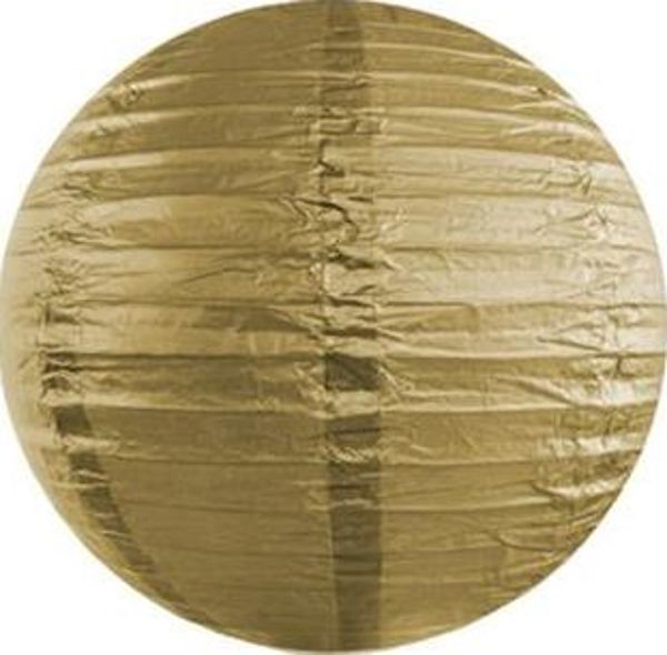 Party Deco Χάρτινος λαμπιόν, χρυσαφί, 25cm