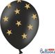 Party Deco Balony Gwiazdki, czarne, 30 cm, 6 szt. uniwersalny