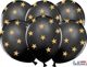 Party Deco Balony Gwiazdki, czarne, 30 cm, 6 szt. uniwersalny