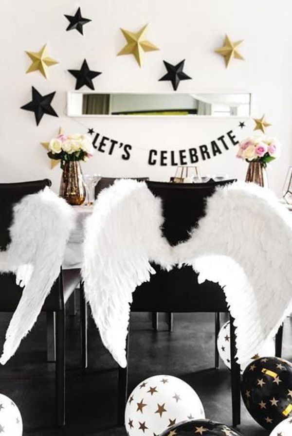 Party Deco Balony Gwiazdki, czarne, 30 cm, 6 szt. uniwersalny