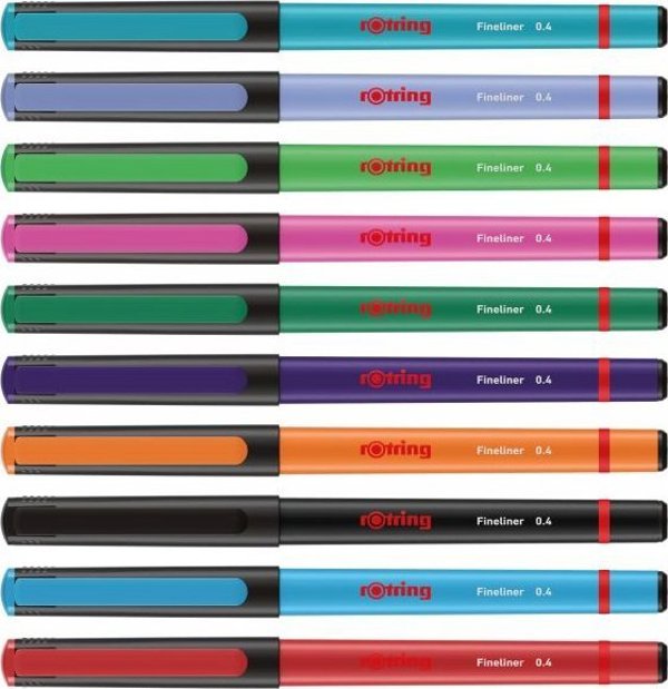 Parker Fineliner Σετ 10 Στυλό Σχεδίου 0.4mm Πολύχρωμο