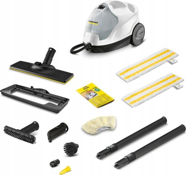 Karcher Ατμοκαθαριστής SC 4 EasyFix Iron με Σύστημα Σιδερώματος, Λευκός/Κίτρινος