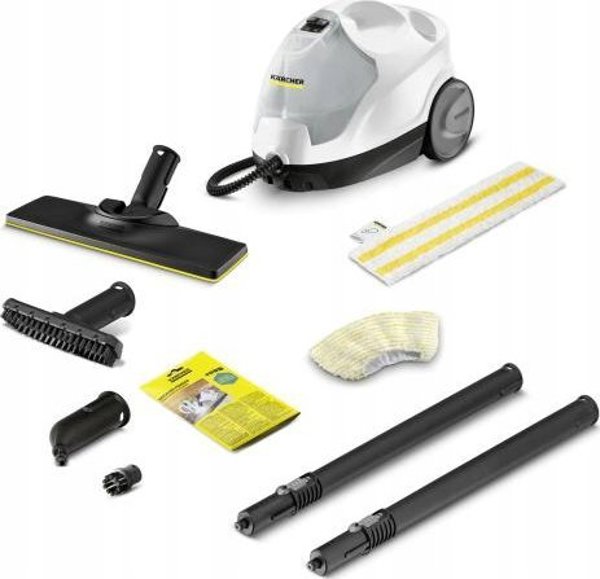 Karcher Ατμοκαθαριστής SC 4 EasyFix Iron με Σύστημα Σιδερώματος, Λευκός/Κίτρινος