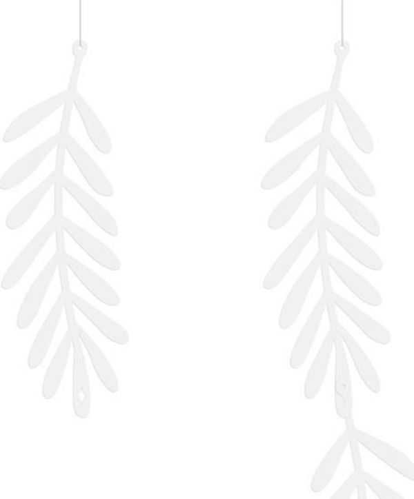 Party Deco γιρλάντα Κλαδάκια, λευκή, 1,8 m, καθολική