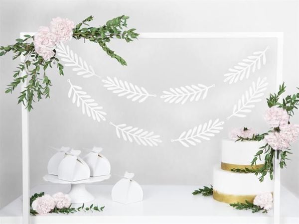 Party Deco γιρλάντα Κλαδάκια, λευκή, 1,8 m, καθολική
