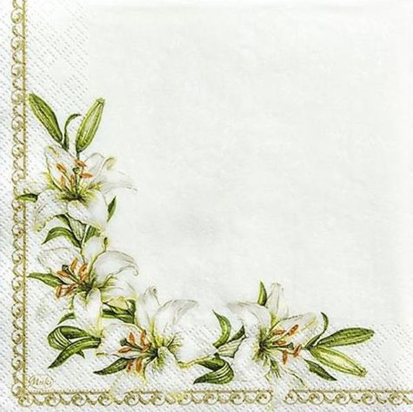 Party Deco Serwetki papierowe, komunijne, 33x33 cm., 20 szt. uniwersalny